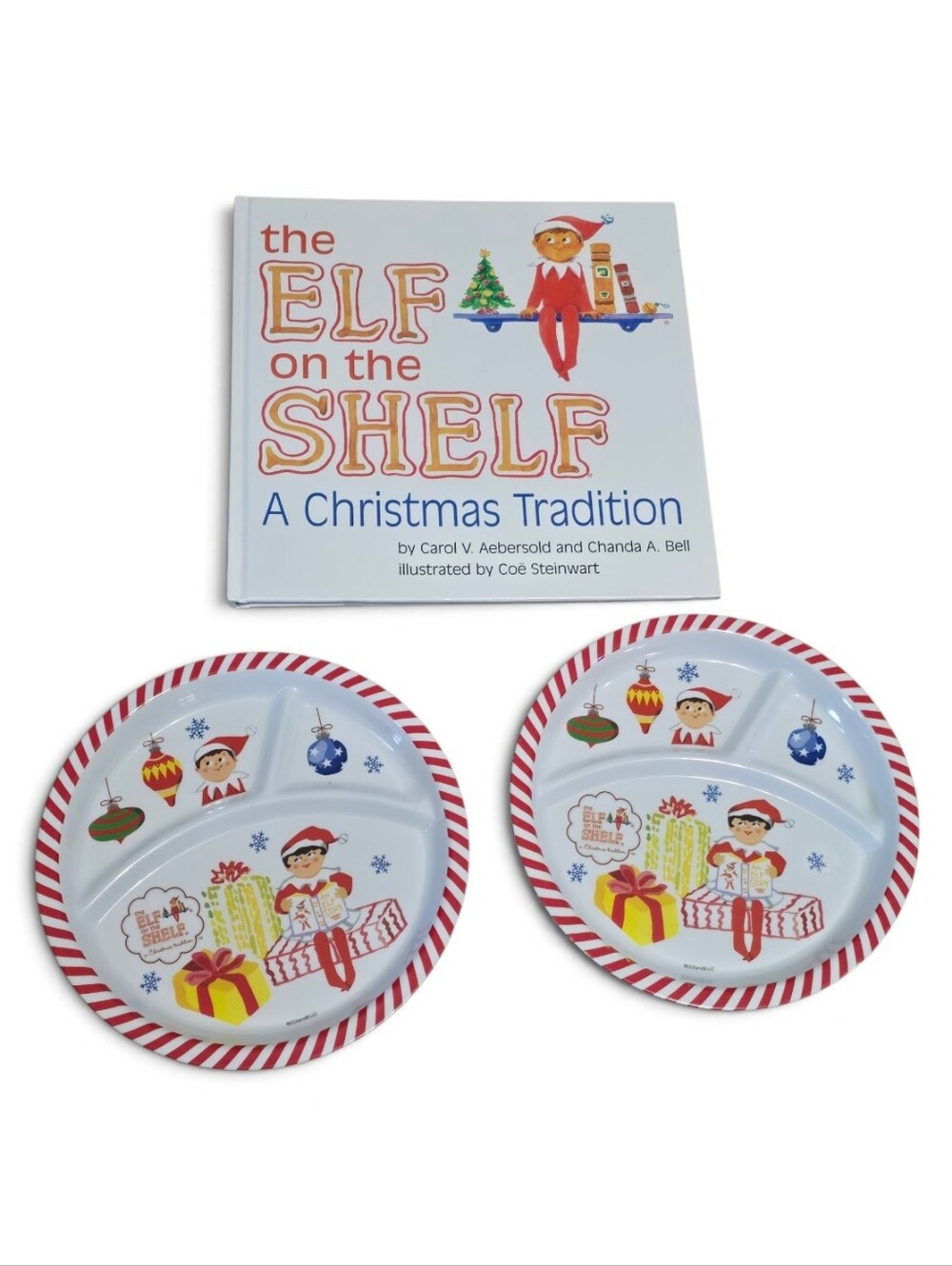 The Elf on the Shelf Hardback Book with Holiday Dinner Plates